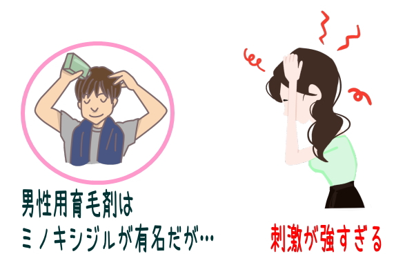 ミノキシジルは刺激が強い
